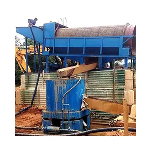 gold mining trommel washing Panning machine equipment with water spray device