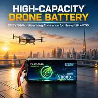 25.9V 50000mAh 1925Wh 500C Paket Baterai Drone UAV Industri Semi-solid State -40~60 Pengiriman Komersial Pertanian