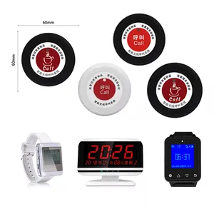 Restaurant Wireless Call Button Server Call Table Waiter Bell Digital Watch Pager System