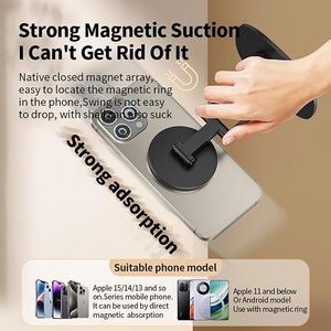 Magnetic <b>Phone</b> <b>Stand</b> 360 Degree Rotation Adjustable Desk <b>Holder</b> for Apple iPhone Metal Base Foldable Design - Product Image 6
