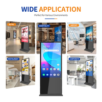 Kiosco de Señalización Digital con Soporte de Piso, Pantalla LCD Vertical de 43 Pulgadas, Software CMS Gratuito para Android, Reproductor de Publicidad para Tiendas Minoristas