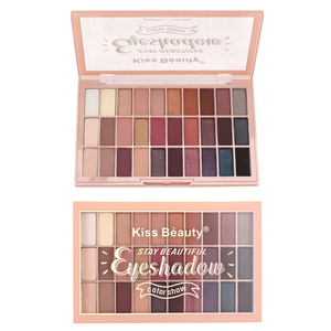 Kiss Beauty Palette <span class=keywords><strong>de</strong></span> fards à paupières longue durée à poudre fine 30 couleurs, ajustement naturel, logo personnalisé, maquillage cosmétique <span class=keywords><strong>de</strong></span> marque privée, <span class=keywords><strong>ombre</strong></span> à paupières - Product Image 3
