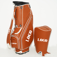 ASL GOLF Vente en gros Cuir PU blanc noir orange vert Logo personnalisé Organisateur de sac de golf Support Sacs de golf étanches