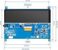 7-Zoll-Display-Monitor, 1024 x 600 IPS-Bildschirm, kapazitiver Touchscreen, 60 Hz Bildwiederholfrequenz, 14 ms Reaktionszeit – tragbarer HD-Monitor für