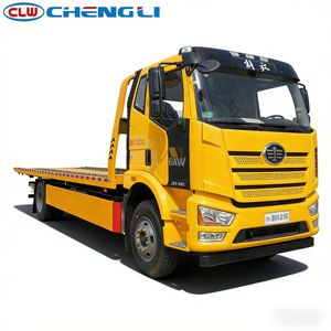 Camion de dépannage semi-remorque Foton 15 tonnes, entre-essieux 5800 mm, plateau en fer, véhicule de récupération jaune pour le sauvetage en cas de panne routière - Product Image 2