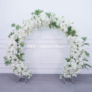 Usine à bas prix personnalisé arc de fleurs artificielles de mariage de luxe de haute qualité fleurs sauvages de printemps arc de mariage - Product Image 1