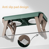 Mangeoire pour chiens personnalisée OEM/ODM réglable avec 4 niveaux Lavable en machine pour extérieur pliable Voyage Pet deux bols antidérapant