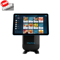 Tablet PC Android 14-Inci dengan Layar Ganda, Stand Terminal POS, Printer Label/Kertas Gulung, Fungsi SDK Terhubung