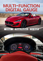 ACARDASH Generasi UI Terbaru 2 LCD Digital Cluster Auto Meter untuk Maserati Granturismo GT GC 2007-2020 dengan Serat Karbon