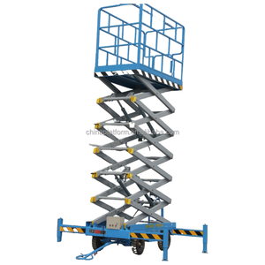 Plateforme élévatrice mobile à ciseaux avec roues flexibles et <span class=keywords><strong>table</strong></span> de travail stable pour <span class=keywords><strong>la</strong></span> maintenance aérienne en intérieur - Product Image 1