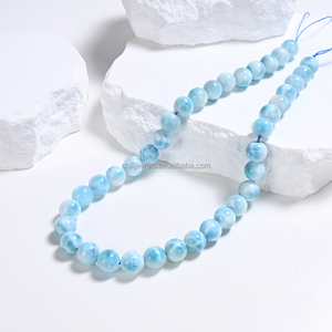 Perles de Larimar Naturelles Premium, Bleu Océan, Motifé, Pierres Précieuses en Vrac, Fournisseur en Gros de République Dominicaine - Product Image 6
