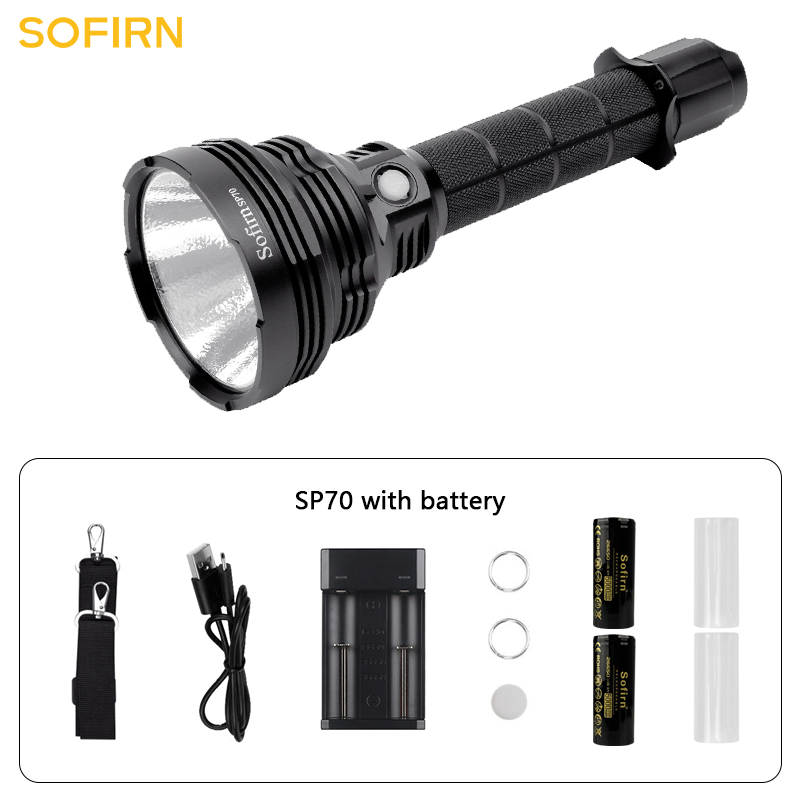 Sofirn SP70 5500LM Rechargeable Flashlight - IP68 Aluminum