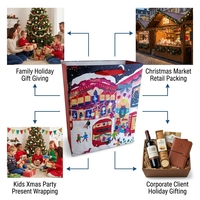 Sacs en papier de Noël personnalisés en gros CS44 avec poignée sac en papier de qualité supérieure