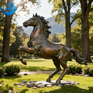 Estatua de Bronce de Mustangs a Tamaño Real, Escultura de Caballo Salvaje, Gran Arte de Jardín, Decoración de Jardín Exterior Fundida en Bronce - Product Image 1