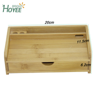 Antique en bambou Porte-Crayon avec tiroir pour ranger et organiser