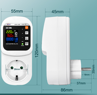 Prise intelligente WiFi JIUJI Tuya avec protection contre les surtensions et les fuites de courant, contrôle à distance, surveillance par application prépayée