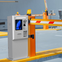 Kiosque de paiement pour parking extérieur avec écran tactile capacitif étanche de 27 pouces, lecteur de codes-barres SDK et boîtier métallique
