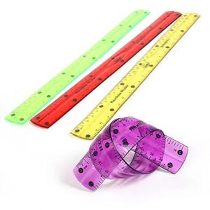 Reglas Flexibles Transparentes de PVC de 20 cm y 30 cm para Material Escolar, Regla Multifuncional Bonita - Product Image 6