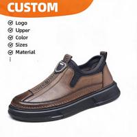 Nouveauté : Chaussures décontractées pour hommes en cuir naturel, respirantes, avec doublure en mesh anti-transpiration, semelle en caoutchouc épaisse et durable, style mocassins
