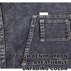 <span class=keywords><strong>Tablier</strong></span> de café de Bistro en demi-denim <span class=keywords><strong>professionnel</strong></span> Unfading <span class=keywords><strong>Tablier</strong></span> de serveur de chef de cuisine durable pour le nettoyage - Product Image 4