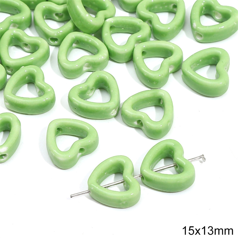 Hollow Heart 15 * 13mm 2pcs/bag