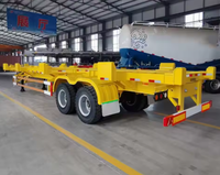 Semi-remorque châssis à 2 essieux de 20 pieds de haute qualité, capacité de charge maximale de 60 tonnes, pneus 12 R22.5, nouvelle vente chaude en provenance de Chine