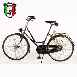 Top Fashion Classic gold high configuration 26 inch 700cc Italian postman city bike bicycle