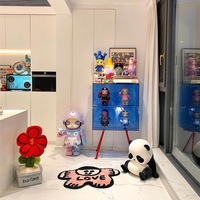 Vitrine de présentation rectangulaire en plastique haute transparence, design italien, pour collection de figurines Bubble Mart Labubu, anti-poussière