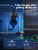 LDNIO C101 100W usb c rapide double téléphones ordinateur portable pd portable multifonction type c chargeur de voiture adaptateurs avec câble pour macbook