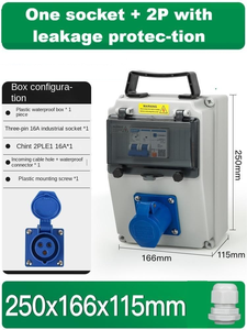 1x16A Industrial Socket + 2P RCD, Support customization. Contact customer service <b>for</b> a quote - Product Image 2