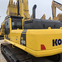Excavatrice sur chenilles Komatsu PC400 d'occasion à faible nombre d'heures de fonctionnement, 40 tonnes, pour travaux miniers lourds, machine de terrassement durable de fabrication japonaise