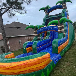 Toboggan aquatique gonflable commercial personnalisé en forme de palmier, château gonflable, toboggan aquatique gonflable sec et humide pour jardin <span class=keywords><strong>avec</strong></span> <span class=keywords><strong>piscine</strong></span> - Product Image 4