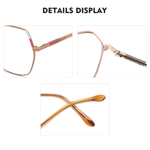 Unisex xu hướng 2025 kim loại không theo toa chống-ánh sáng màu xanh bướm kính quang học khung mùa xuân chân thời trang Robo - Product Image 3