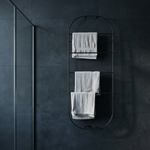 Porte-serviettes mural en métal ondulé de qualité supérieure, accessoires de salle de bain de luxe, porte-serviettes mural ondulé moderne en métal - Product Image 1