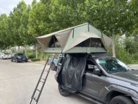 Tente de toit gonflable TOP MOUNT avec bande lumineuse LED et échelle télescopique, tente de voiture pour 3-4 personnes, pour camping en SUV