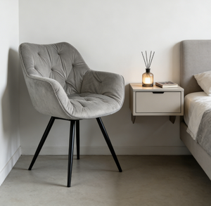 Silla de Comedor Tapizada en Terciopelo Contemporánea, Muebles de Comedor para Hotel, Sala de Estar, Silla de Comedor de Tela para Hogar y <span class=keywords><strong>Restaurante</strong></span> - Product Image 5