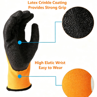 Duurzame gebreide polyester latex gecoate handschoenen op maat, anti-slijtage veiligheidshandschoenen voor bouw, landbouw en onderhoud