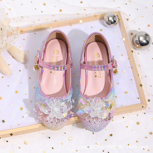 Zapatos de Tacón para Niñas, Primavera-Verano 2026, Zapatos de Cuero con Cristales, Zapatos de Princesa para Pasarela, Zapatos Arcoíris para Niñas - Product Image 2