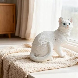 Sculpture de chat créative en résine imperméable, figurine de chaton mignonne, ornement de bureau, décoration d'intérieur, cadeau d'amour pour les <span class=keywords><strong>amoureux</strong></span> des chats - Product Image 2