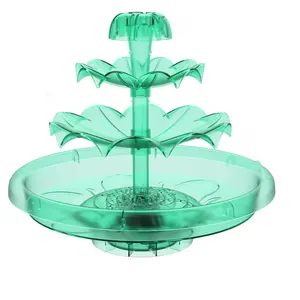 Waterfall Fountain Pump Electric Tabletop Water Fountains with 32.8ft Cable Colorful Lights Relaxation Water Feature