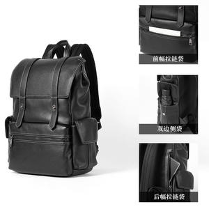 Sac à dos pour ordinateur portable 15,6 pouces en cuir Andong pour homme, avec dos respirant, en cuir de vache véritable, sac de voyage tendance pour l'extérieur 6760 - Product Image 6