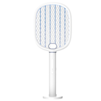 Raquette anti-moustiques électrique rechargeable par USB avec batterie au lithium de 1200 mAh et fonction 2 en 1