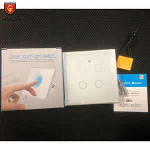 Tuya/cuộc sống thông minh <span class=keywords><strong>wifi</strong></span> thông minh chuyển đổi ánh sáng 16A EU/UK kính tiêu chuẩn cảm ứng điều khiển từ xa đơn cực Bảng điều chỉnh tường thiết bị chuyển mạch - Product Image 6