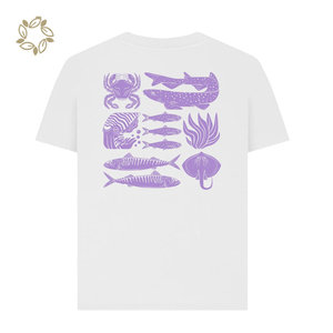 เสื้อยืดคอกลมสำหรับผู้หญิงเสื้อยืดชายหาดผ้าคอตตอนออร์แกนิกพิมพ์ลายได้ตามต้องการ - Product Image 6