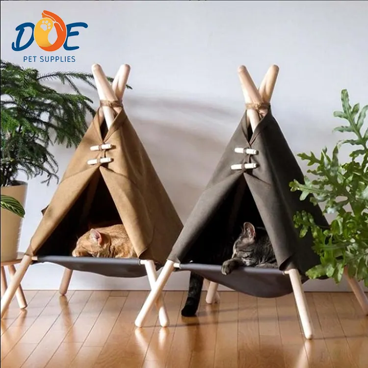 Doe Pet Dog Bett Drops hipping Personal isiertes neues Design Wasch bar Tragbar Niedlich Haustier Zelt Weiß Leinwand Bett Für Hund Und Katze Haustier Bett