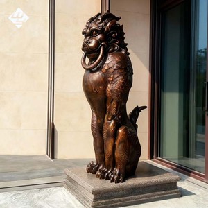 Escultura de Bronce de <span class=keywords><strong>Bestia</strong></span> Divina <span class=keywords><strong>a</strong></span> Tamaño Real, Personalizada para Decoración de Entrada de Edificios Comerciales - Product Image 3