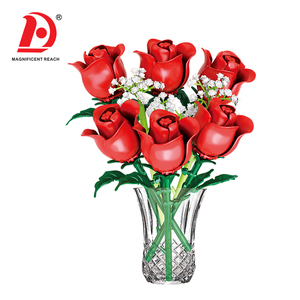 Ensemble <span class=keywords><strong>de</strong></span> blocs <span class=keywords><strong>de</strong></span> construction <span class=keywords><strong>de</strong></span> fleurs <span class=keywords><strong>de</strong></span> rose DIY, bouquet artificiel avec gypsophile, décoration d'intérieur, <span class=keywords><strong>jouet</strong></span> <span class=keywords><strong>de</strong></span> construction artisanal, cadeau <span class=keywords><strong>de</strong></span> la Saint-Valentin - Product Image 3