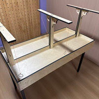 Jeu de lancer d'anneaux en bois massif vintage, jeu de dextérité interactif pour 2 joueurs, jeu de table pour activités éducatives parent-enfant