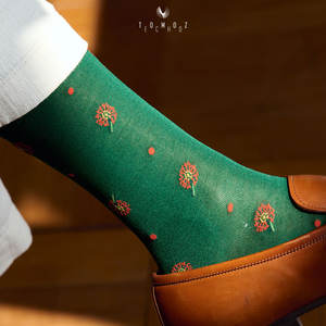 Chaussettes courtes en coton personnalisées pour hommes Motifs de fleurs à la mode respirants de haute qualité pour les coffrets cadeaux de luxe d'été Son parfait - Product Image 4