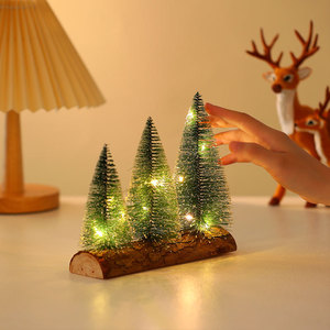 Creative new desktop Christmas <b>tree</b> ornament, mini Christmas <b>tree</b>, with <b>lights</b> to create a festive atmosphere. - Product Image 3